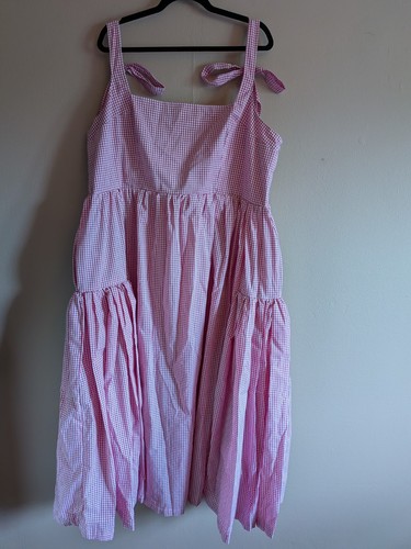 Handmade pink white gingham - handmade,