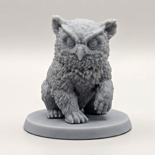 Unpainted owl miniature - owl, figure