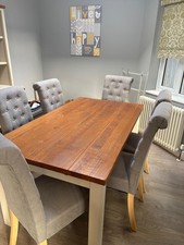 NEXT Premium Hartford Solid Wood Extendable Dining Table & 6 Chairs