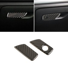 RHD Carbon Fiber Car Interior Glove Box Handle Trim Cover For Audi A3 2013-2019