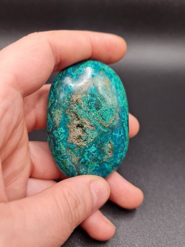 Peruvian chrysocolla palmstone - peruvian,