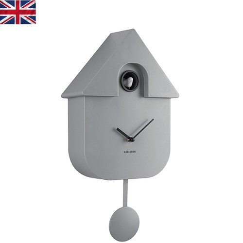 Stylish grey cuckoo clock - grey,