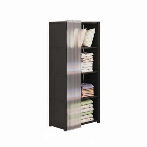 Shelving unit with curtain - shelving,