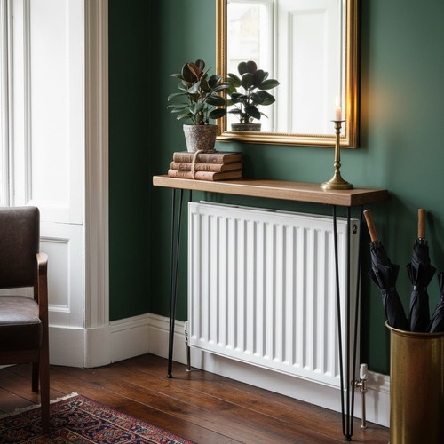 Rustic console table radiator - rustic,