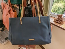 ??Roberta Gandolfi Dark Blue & Tan Tote Bag??