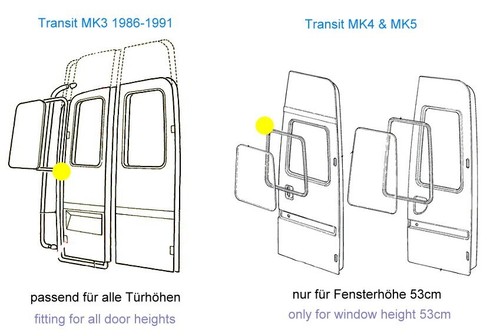 Ford transit mk5 rear window - transit,