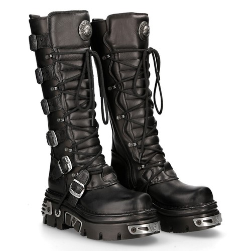 New rock 272 black boots - new, 272-s1