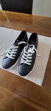 LOYALTY AND FAITH BLACK LEATHER FLAT LACE UP SHOES TRAINERS SIZE 7