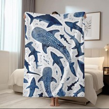 Shark Print Nap Blanket
