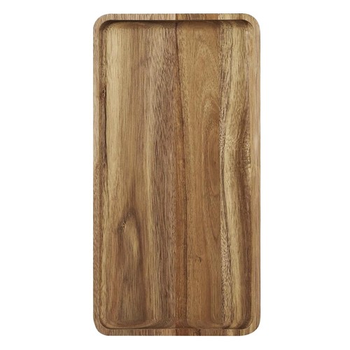Acacia wooden serving tray - wooden,