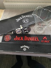 5 x Jack Daniel's No.7 Whiskey Silicon Bar Mat Optic Jug VGC