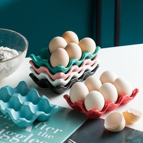 Ceramic egg tray holder - ceramic,