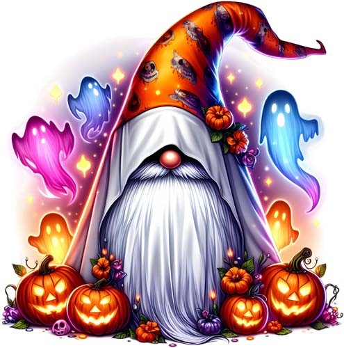 Halloween gnome gonk wall - halloween, art