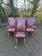 8 real leather dining chairs