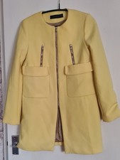 Zara Women's Yellow/Gold Teddy Coat Size XS New without Tags