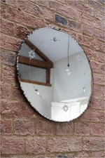 Vintage Round Venetian Style Foxed Mirror (829)