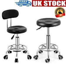 Rolling Hydraulic Lift Swivel Bar Stool Saddle Hairdressing Spa Salon Chair