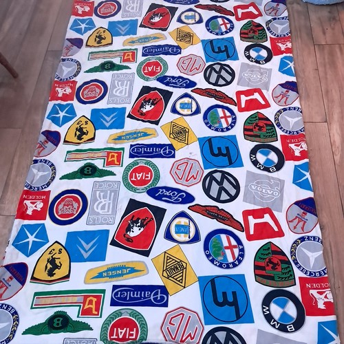 Vintage car logo duvet cover