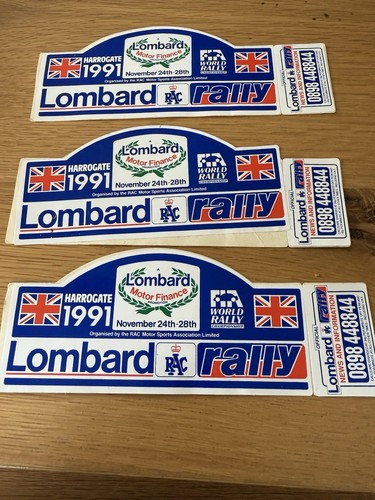 Lombard rally stickers job - 3x,