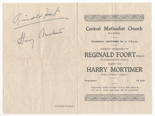 Reginald foort harry - &,