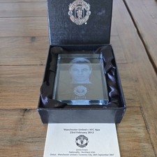  Manchester United's Jonny Evans 2011- 2012 Glass Football ornament (Boxed)