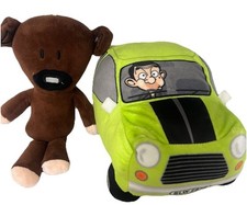 Mr Bean Plush Mini Cooper Car  Teddy Bear Bundle Plush Toy Set Of 2 No Sound