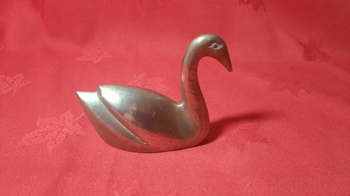 Vintage brass swan 5 - vintage, swan..