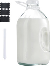 Glass Milk Jugs Bottle - 64Oz