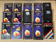 JOB LOT  Of 15 Blank Recordable VHS Video Cassette Tapes Bundle