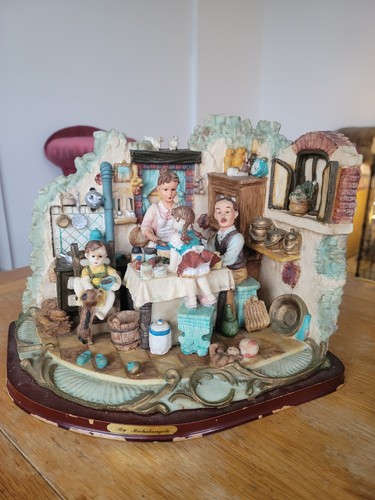 Vintage large resin diorama - vintage, 3d