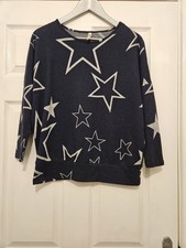 Size 8 navy blue & grey stars