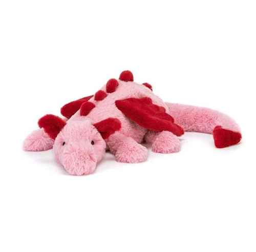 Soft jellycat heart - heart, dragon