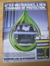 DUCKHAMS HYPERGRADE MOTOR OIL A NEW STANDARD OF PROTECTION ADVERT A4 FILE 54