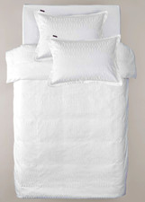 White Organic Cotton Jacquard Duvet Cover Pillow Case Bedding Set Single / King