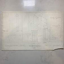 Antique Vintage original Architectural Design sketch drawing Leeds School Of Art