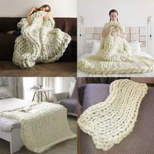 Luxury Chunky Sofa Throws Hand Knitted Blanket Bed Chair Throw 60/100/120/150cm