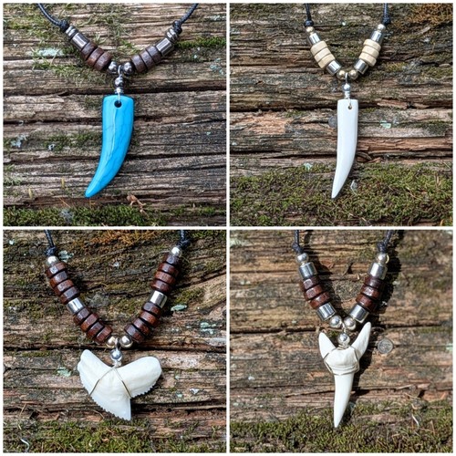 Necklace replica shark tooth
