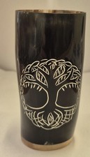Buffalo Horn mug with Viking