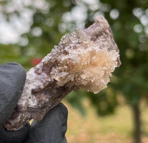 Raw purple selenite starburst - raw,