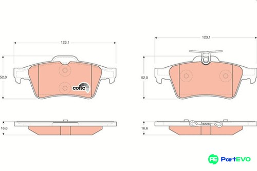 Trw disc brake - brake, pad