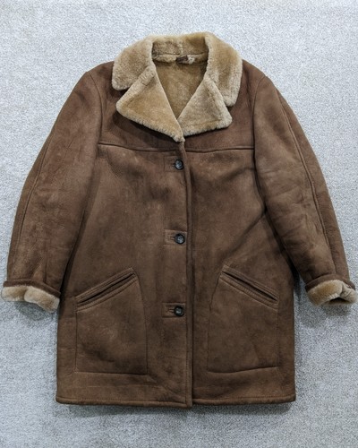 Vintage real sheepskin coat - sheepskin,