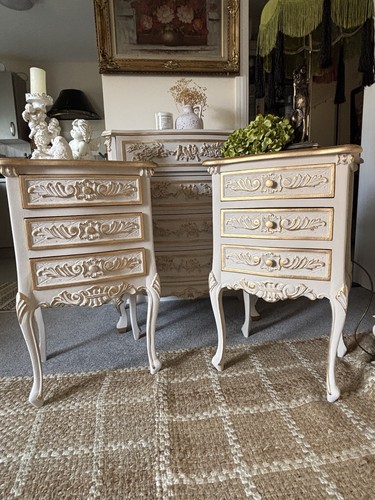 Pair french baroque bedside - pair, of