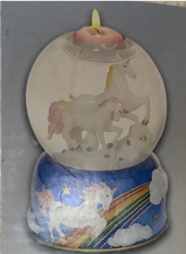 Unicorn snow globe and tea