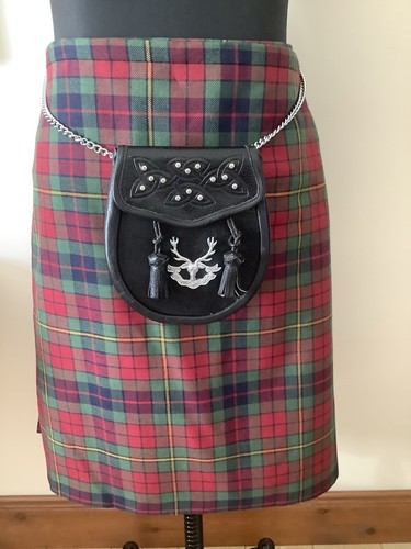 Vintage black leather scottish - leather,