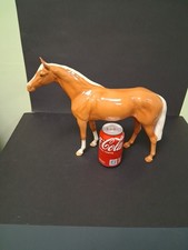 Large Beswick Palomino Race Horse Figurine By Arthur Gredington Excellent Ctd