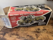 Vintage Action Man Cherilea Military Jeep & Supply Trailer Boxed Plus Figure