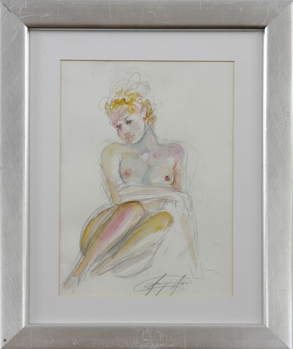 Watercolour and pencil - , drawing