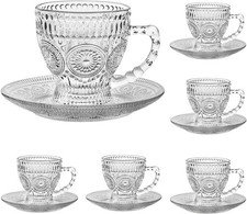 Vintage Glass Tea Cups with