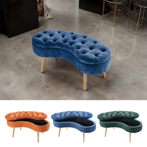Chenille storage bench - storage,
