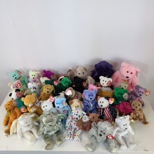 Large Lot TY Beanie Baby  Bears Vintage Collectible Plush Toys x38 Rare Bundle